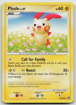 Plusle 28/100 Majestic Dawn Rare Pokemon TCG Card - Image 1