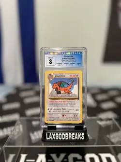 (1999) Pokemon TCG Dragonite Movie Promo #5 Mewtwo Strikes Back CGC NM/MINT 8 - Image 1