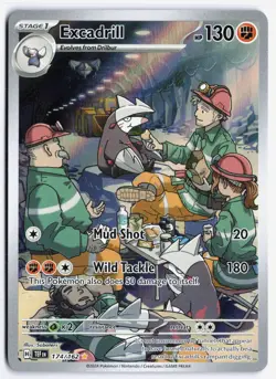 Pokemon TCG Temporal Forces Excadrill Illustration Rare Full Art 174/162 NM - Image 1