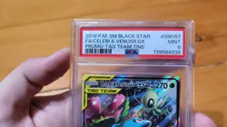2019 POKEMON TCG SM BLACK STAR PROMO #SM167 FULL ART/CELEBI & VENUSAUR GX PSA 9 - Image 4