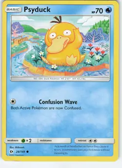 Psyduck 28/149 SM Base Set Common Normal MP Pokemon - Image 1
