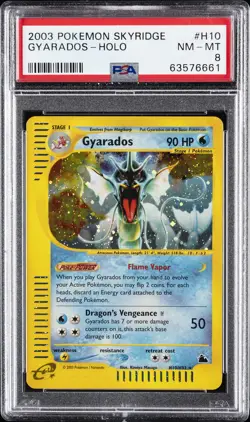 2003 POKEMON SKYRIDGE #H10 GYARADOS-HOLO PSA 8 - Image 1