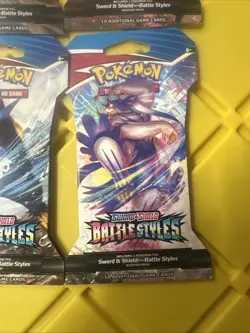 Pokemon TCG Battle Styles Sleeved Booster Art Set 4 Packs - New Factory Sealed - Image 5