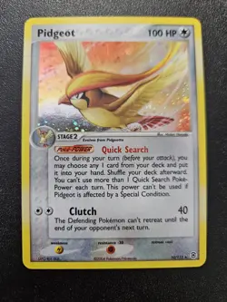 Pokemon EX FireRed LeafGreen Pidgeot Holo Rare SWIRL 10/112 EXCELLENT - Image 1
