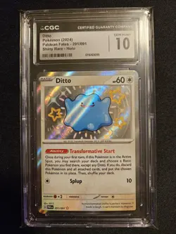 Ditto SV: Paldean Fates 201/091 Shiny Rare Holo CGC 10 English Pokemon TCG - Image 1