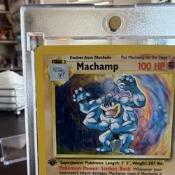 Pokemon Machamp Deck Exclusives 1st Edition Shadowless Holo Rare 008/102 100 HP - Image 2