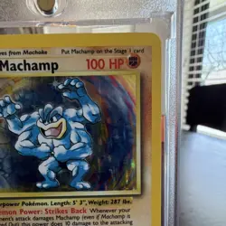 Pokemon Machamp Deck Exclusives 1st Edition Shadowless Holo Rare 008/102 100 HP - Image 3
