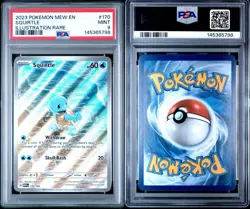 PSA Mint 9- Squirtle 170/165 Illustration Rare Holo-2023 SV Pokemon 151- EN - Image 3