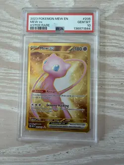 2023 POKEMON MEW EN-151 HYPER RARE #205 MEW EX PSA 10 - Image 1