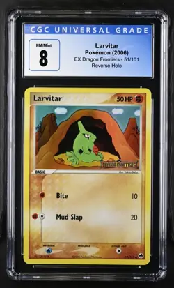 Larvitar 51/101 Dragon Frontiers Graded CGC 8 Pokemon TCG - Image 1