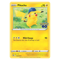 Pikachu - 028/078 Holo Pokemon Go Stamp promo - Image 1