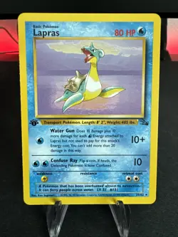 Pokemon TCG Lapras Fossil 25/62 Regular 1st Edition RARE! - Image 1
