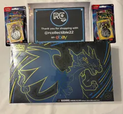 Pokemon TCG Mega Charizard X ex UPC Ultra Premium Collection LOT + 4x Boosters - Image 1