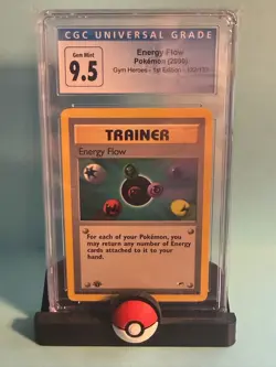 Graded POKEMON ENERGY FLOW 1ST EDITION - OLD BLUE CGC 9.5 - Image 1