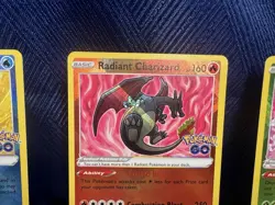 Radiant Charizard Radiant Blastoise Radiant Venusaur Set Pokemon Go ALL NM - Image 4