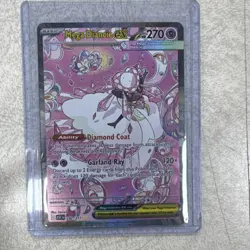 Mega Diancie Pokemon TCG Psychic Basic EX Full Art Holo Rare 270 HP 282/217 - Image 1