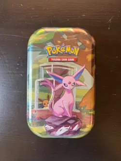 Pokemon Scarlet Violet Prismatic Evolutions Mini Tin Espeon 2-Pack, Sealed - Image 1