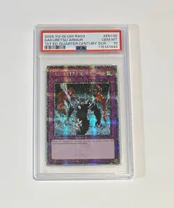PSA 10 Yu-Gi-Oh! Sakuretsu Armor #RA03-EN130 Quarter Century Secret Rare 1st Ed - Image 1