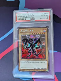 PSA 10 - Red Eyes Black Dragon PAC1-JP031 Alt Art Japanese Yugioh - Image 1