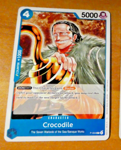 ONE PIECE ENGLISH CARD GAME CARTE PROMO Crocodile P-004 EN MINT - Image 1