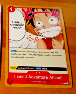 ONE PIECE ENGLISH CARD PROMO GAME CARTE I Smell Adventure Ahead! P-002 EN NM - Image 1