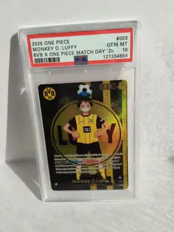 REPLICA PSA10 Monkey D. Luffy 003 Bvb X One Piece Match Day 2025 One Piece fm - Image 1