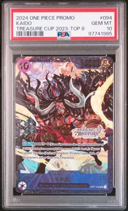 Kaido One Piece 2024 Treasure Cup 2023 Top 8 Promo ENGLISH #094 PSA 10 - Image 1