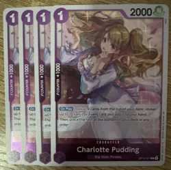 4 x One Piece TCG OP12-071 Rare (R) Charlotte Pudding NM English (Playset) - Image 1