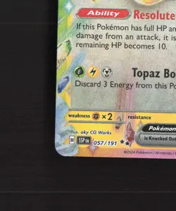 Pikachu ex 057/191 Surging Sparks Ultra Rare Holo Pokemon Card NM - Image 5