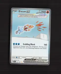 Eiscue ex 222/197 Obsidian Flames Full Art Ultra Rare Holo Pokemon Card NM - Image 1