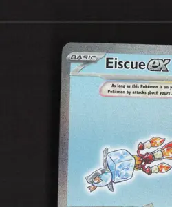 Eiscue ex 222/197 Obsidian Flames Full Art Ultra Rare Holo Pokemon Card NM - Image 3