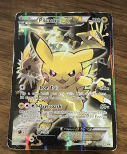 Pikachu EX (Full Art) XY124 XY Promo Holo Pokemon TCG Card Stock Basic Electric - Image 1