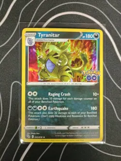 Pokemon TCG Tyranitar 43/78 Holo Foil Rare Pokemon GO Card Rare NM - Image 1