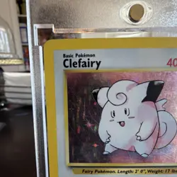 Pokemon Clefairy Base Set 005/102 Holo Rare 40 HP 1999 Wizards Card - Image 2