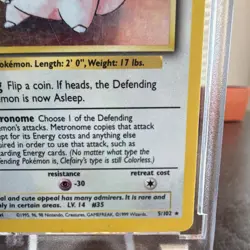 Pokemon Clefairy Base Set 005/102 Holo Rare 40 HP 1999 Wizards Card - Image 4