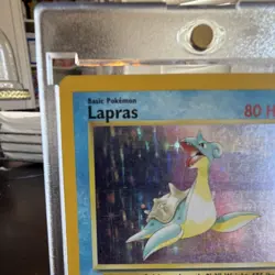 Pokemon Lapras Fossil 10/62 Holo Rare 80 HP Unlimited 1999 Wizards Card - Image 2