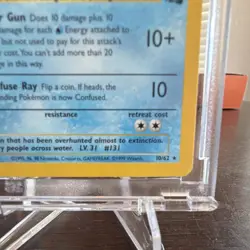 Pokemon Lapras Fossil 10/62 Holo Rare 80 HP Unlimited 1999 Wizards Card - Image 4