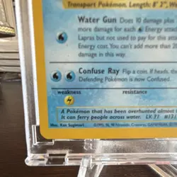 Pokemon Lapras Fossil 10/62 Holo Rare 80 HP Unlimited 1999 Wizards Card - Image 5