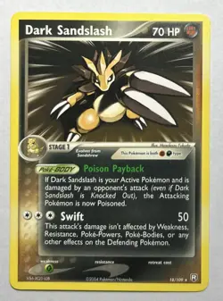 Dark Sandslash 18/109 - Pokemon TCG Card - Team Rocket Returns - Rare 2004 - Image 1