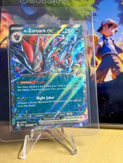 N’s Zoroark ex 098/165 Journey Together Pokemon Card Mint Pack Fresh NM Rare HTF - Image 1