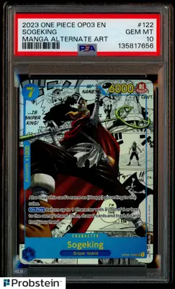 2023 One Piece OP03 EN Manga Alternate Art #122 Sogeking PSA 10 GEM MINT - Image 1