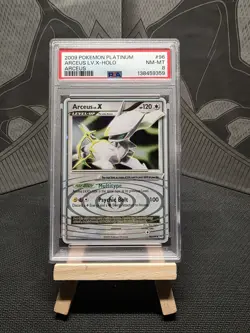 Pokemon TCG Arceus LV.X Holo Rare Card 96/99 PSA 8 Mint 2009 - Image 1