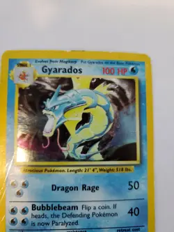 Gyarados Base Set Holo Pokemon Card WOTC Played - Image 3