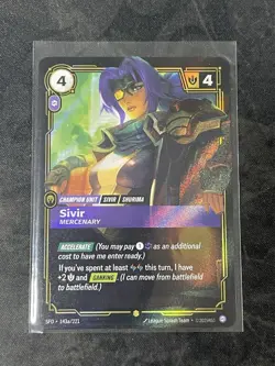 Sivir Mercenary 143a/221 Riftbound Spiritforged TCG Alt Art Showcase Card - Image 1