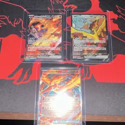 Pokemon TCG Destined Rivals Team Rocket's Moltres ex Holo Basic 3 Card Lot - Image 1