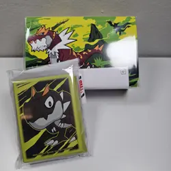 Dinosaur 130 Pokemon Double Deck Box And 65 Card Sleeve (tyrunt and tyrantrum) - Image 1