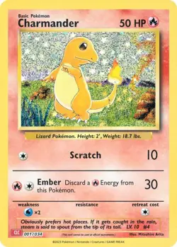 Charmander Classic Collection Trading Card Game Classic 001/034 NM - Image 1