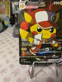 Ash Pikachu VCos Cute Kawaii Fan Art Card - NM - Image 4