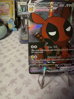 Deadpool Pikachu VCos Cute Kawaii Fan Art Card - NM - Image 4