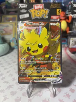 Goku Pikachu VCos Cute Kawaii Fan Art Card - NM - Image 1